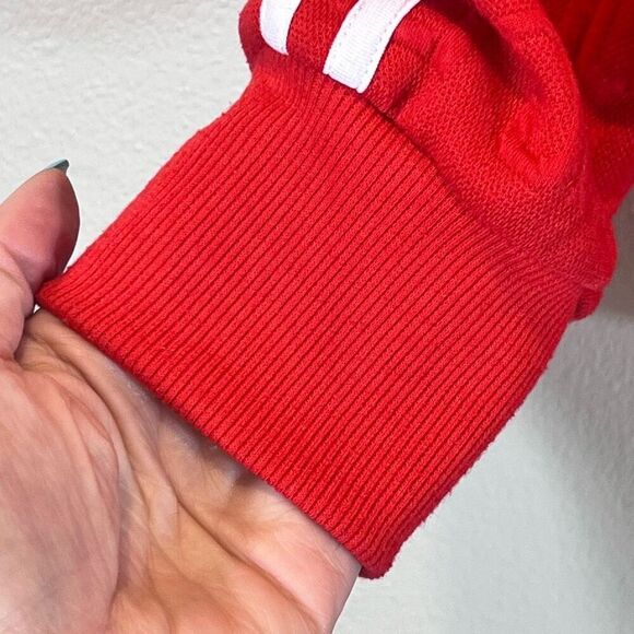 NWOT Walt Disney World Mickey Mouse Embossed Red Zip Up Retro Style Track Jacket - Picture 4 of 11